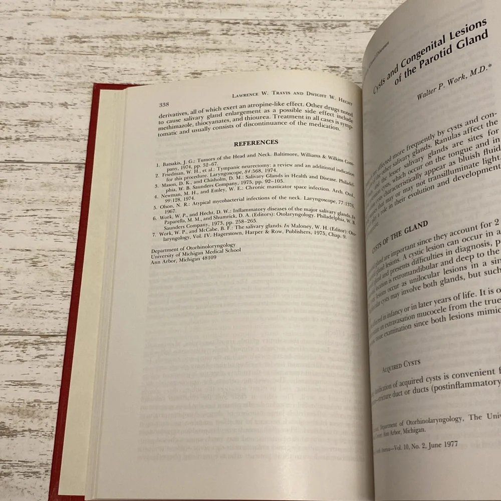 Vintage 1977 Otolaryngologic Clinics North America Salivary Gland Book